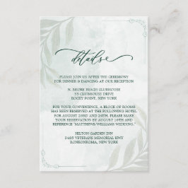 Simple Elegant Floral Wedding Enclosure Card Tilläggskort