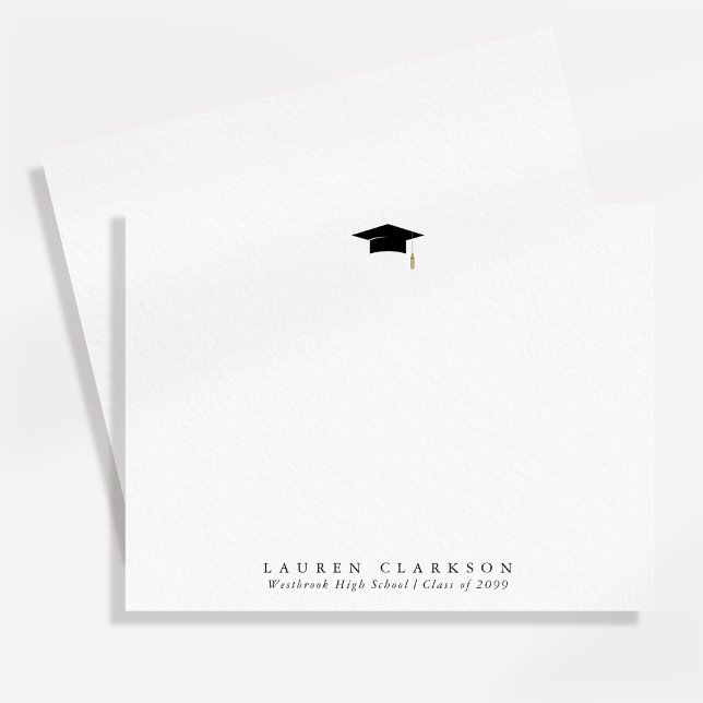 Simple Elegant Graduation Thank You Note Card Inbjudningar (Skapare uppladdad)