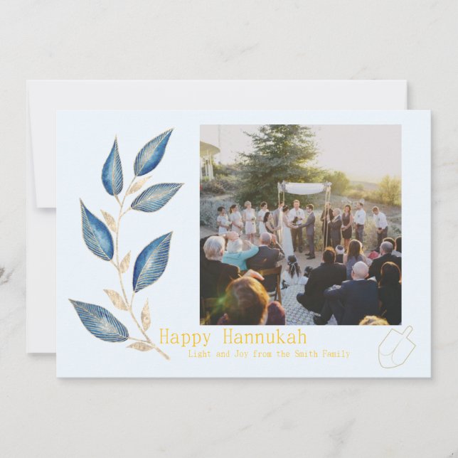 Simple Elegant Hannukah Card Julkort (Framsida)
