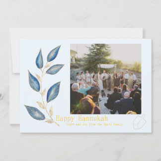 Simple Elegant Hannukah Card Julkort