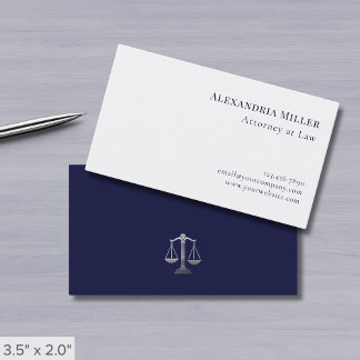 Simple Elegant Lawyer Visitkort