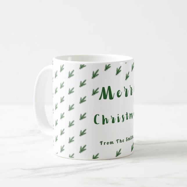 Simple Elegant Merry Christmas mug Kaffemugg (Framsida vänster)