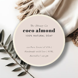 Simple Elegant Minimal Dusky Blush Soap Label Runt Klistermärke