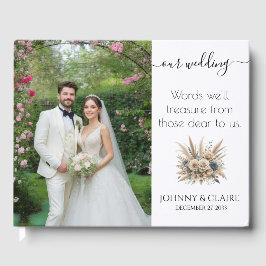 Simple Elegant Minimalist Photo Wedding Guest Book Gästböcker