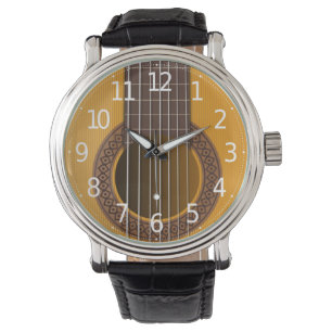Simple Elegant Musical Guitar   Manar Watch Armbandsur