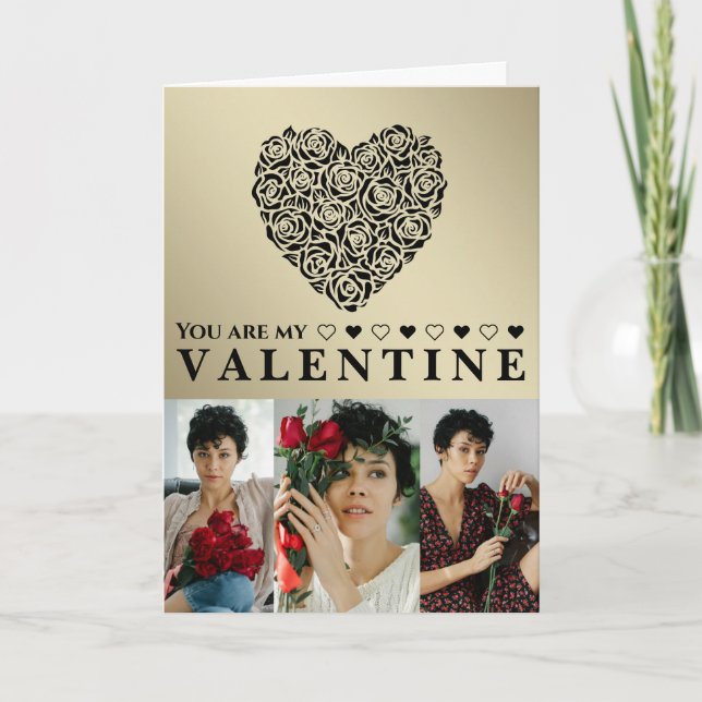 Simple Elegant Photo Valentine's day Kort (Framsida)