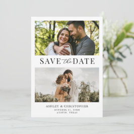 Simple Elegant Photo Wedding Save the Date Spara Datumet