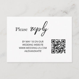 Simple Elegant QR Code Modern Enclosure Card Tilläggskort