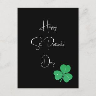 Simple Elegant Saint Patricks Day Shamrock Vykort