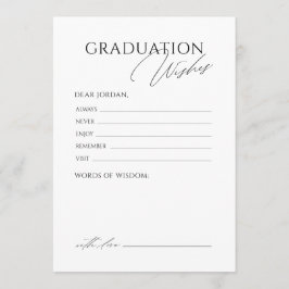 Simple Elegant Script Graduate advice & wishes Rådkort