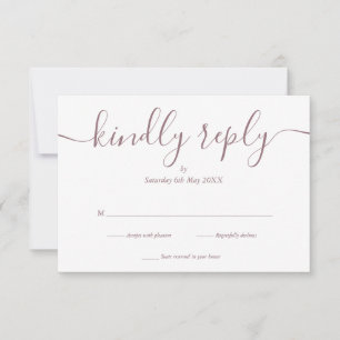 Simple Elegant Script Mauve OSA Kort