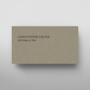 Simple Elegant Struktur Linen Attorney at Law Visitkort