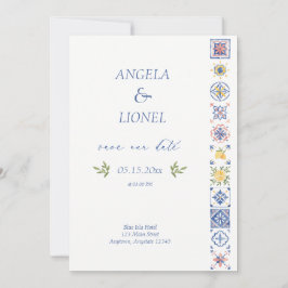 Simple Elegant Tiles Amalfi Coast Italy Wedding Spara Datumet