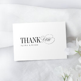 Simple Elegant Timeless Typography Thank You Anteckningskort