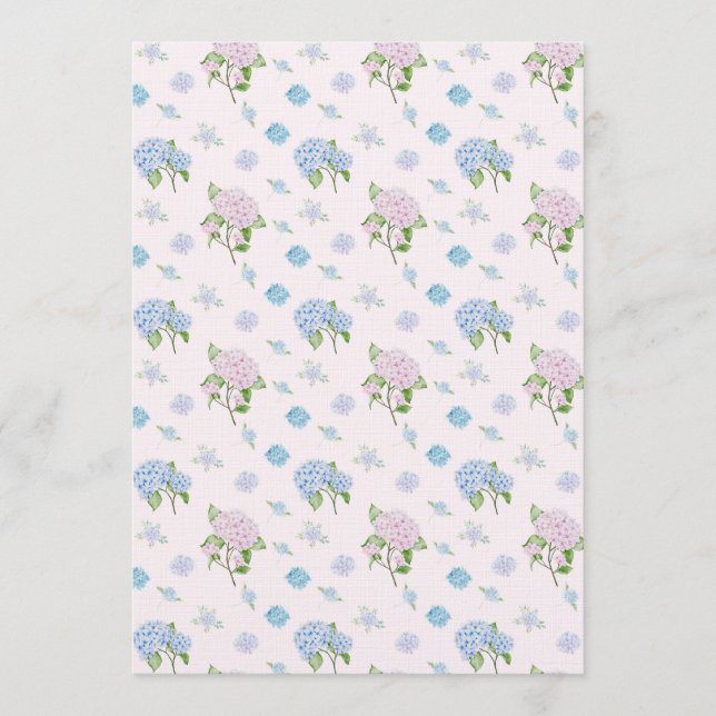 Simple Elegant Watercolor Hydrangea Flowers Inbjudningar (Framsida)