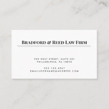 Simple Elegant White Black Professionell Attorney