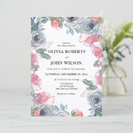 Simple Elegant WildblomWedding Inbjudningar