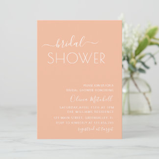 Simple Elgant Classic & Minimal Bridal Shower Inbjudningar
