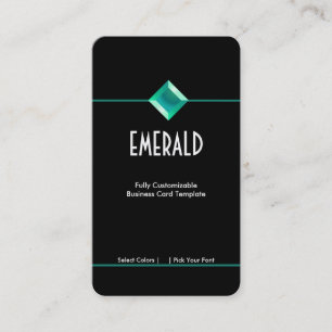Simple Emerald Teal Logotyp Visitkort
