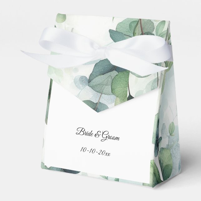 Simple Eucalyptus Wedding Presentaskar (Framsidan Sidan)