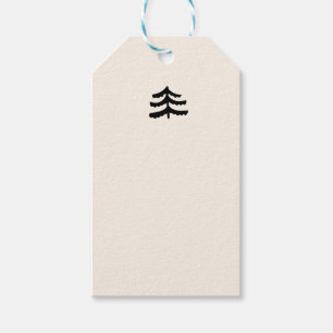 Simple Evergreen Presentetikett