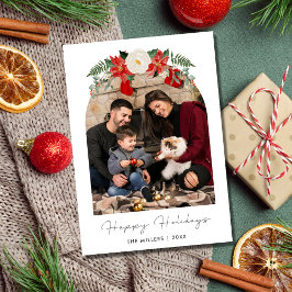 Simple Family Arch Photo Glad helg jul Julkort