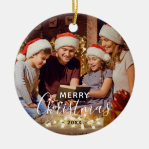 Simple Family Photo God jul Julgransprydnad Keramik