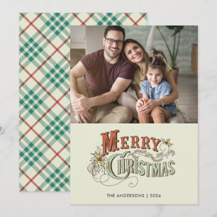 Simple Family Photo God jul Julkort