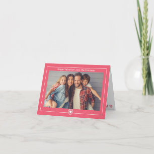 Simple Family Photo Ram Valentine Day Card Tack Kort