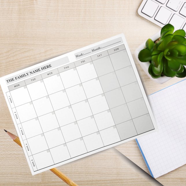 Simple Family Planner Calendar Notepad 2026 Anteckningsblock (Simple Family Planner Calendar Notepad 2026)