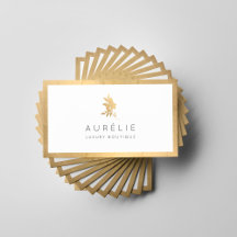 Simple Faux Guld Blommigt Luxury Boutique