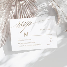 Simple Faux Guld Calligraphy Bröllop OSA