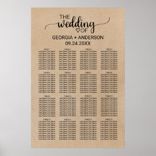 Simple Faux Kraft Calligraphy Sittdiagram Poster