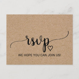 Simple Faux Kraft Menu Choice OSA Postcard Inbjudan Vykort