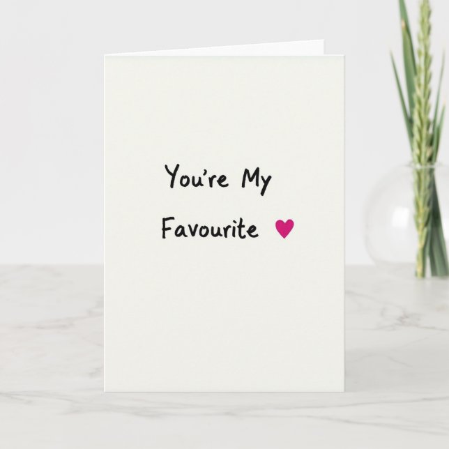 Simple Favourite Heart Card Kort (Framsida)