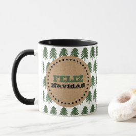 Simple Feliz Navidad Julgran Mugg