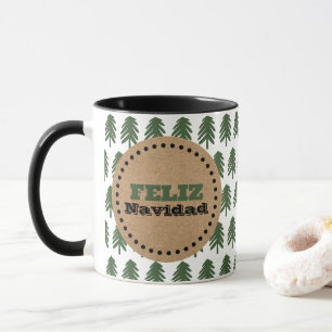 Simple Feliz Navidad Julgran Mugg
