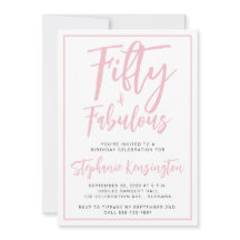 Simple Fifty and Fabulous Pink 50th Birthday Party