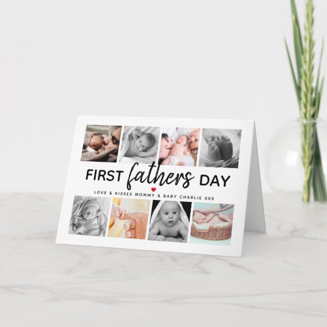 Simple First Fars dag Bild Collage | Pappa Helgkort (Framsida)