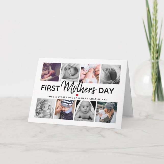 Simple First Mors dag Bild Collage| Mamma Helgkort (Framsida)