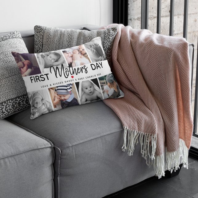 Simple First Mors dag Bild Collage | MAMMA Lumbarkudde (Skapare uppladdad)