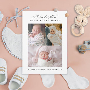 Simple Flerfoto Birth Dotter Meddelande