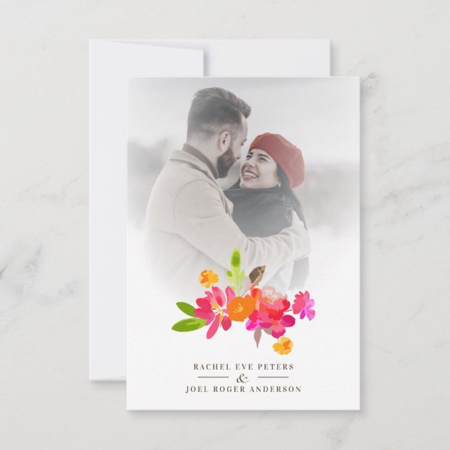 Simple Floral Garland Romantic Photo Wedding (Framsida)
