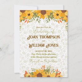 Simple floral Wedding Card  Inbjudningar