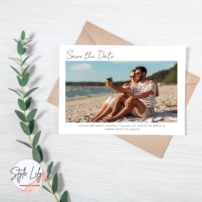 Simple Florida Beach Wedding Photo Spara datumet (Skapare uppladdad)