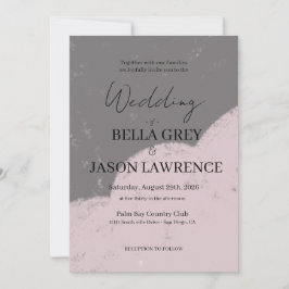 Simple flower Black & White Wedding Invitation Inbjudningar