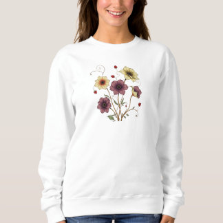 simple flowers art nouveau style t shirt
