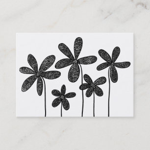 Simple Flowers Teckning Visitkort