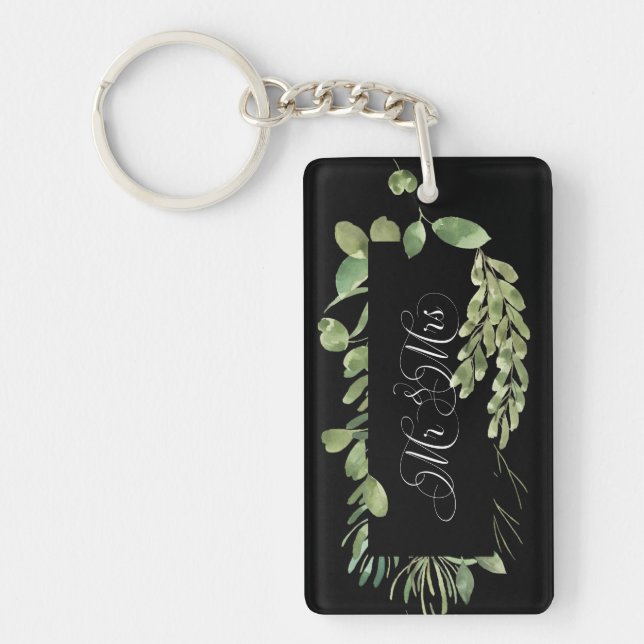 Simple Foliage/ Mr & Mrs / Bröllop Date (Framsidan)