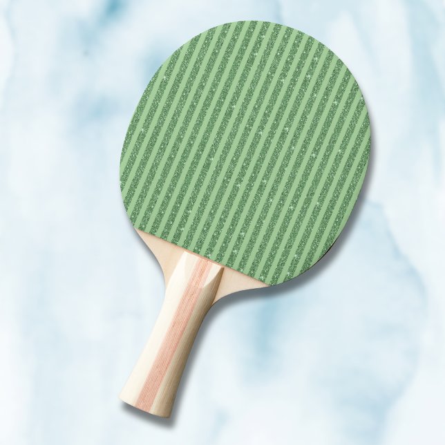 Simple Forest Green Glitter Style Vertical Stripes Pingisracket (Skapare uppladdad)